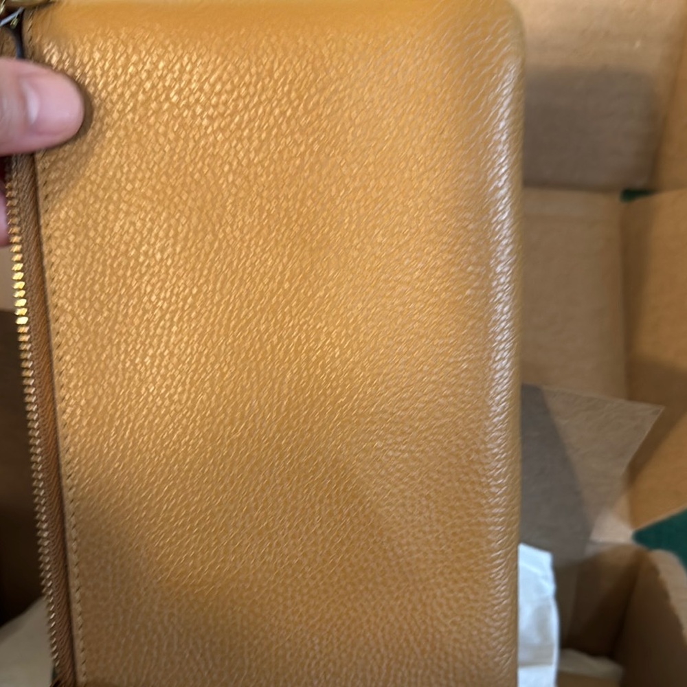Coach Tan Leather Wristletwith Gold Hardware - Picture 5 of 6